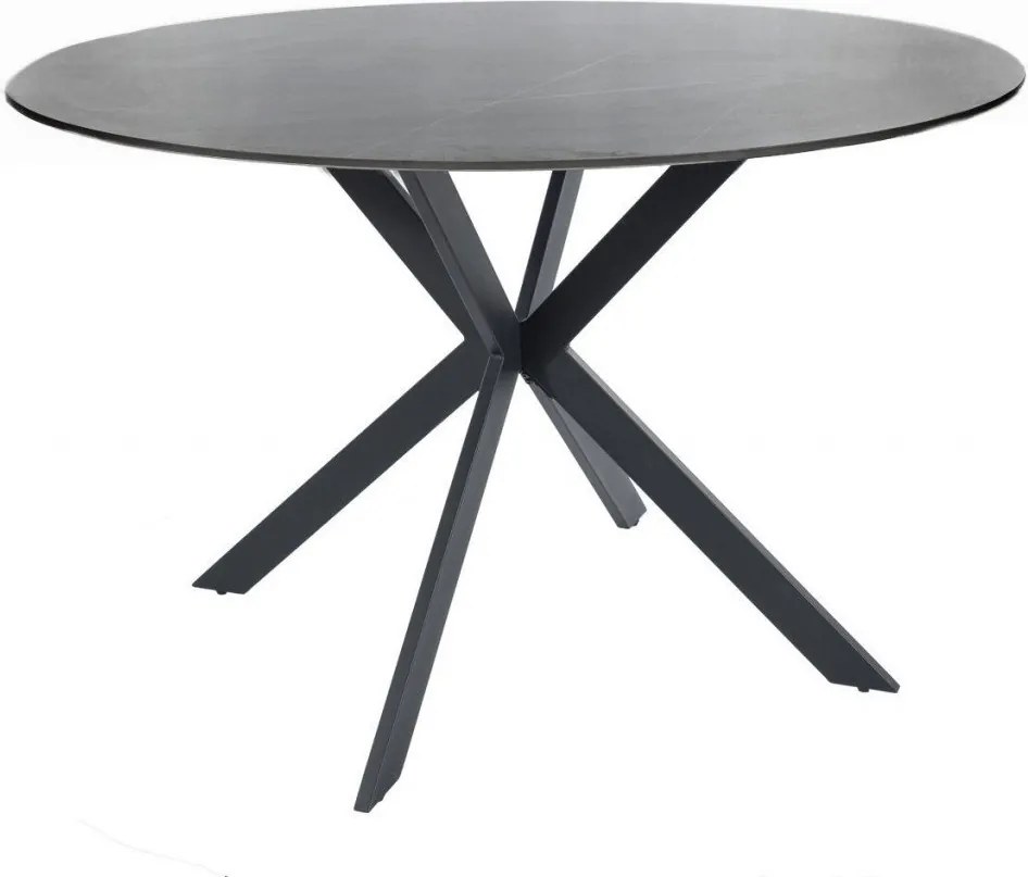 Tavolo rotondo Talia in grigio/nero - d120 x h76 cm
