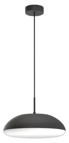 Lampadario Moderno Kazz nero paralume nero 4x E27 Ø38cm MANTRA