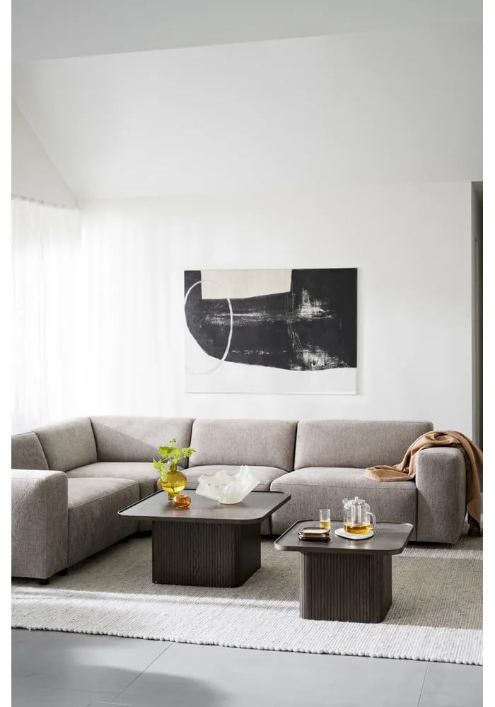 Tavolino marrone scuro in rovere ø 80 cm Sullivan - Rowico