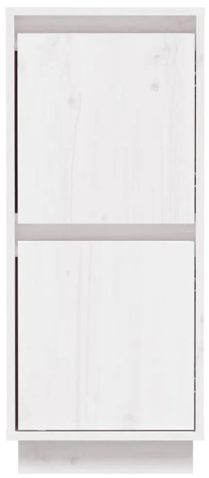 Credenze 2 pz bianco 31,5x34x75 cm in legno massello di pino