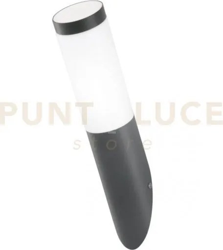 Applique tokyo antracite 1 luce attacco e27 ip44 7,6x37,6cm in acci...