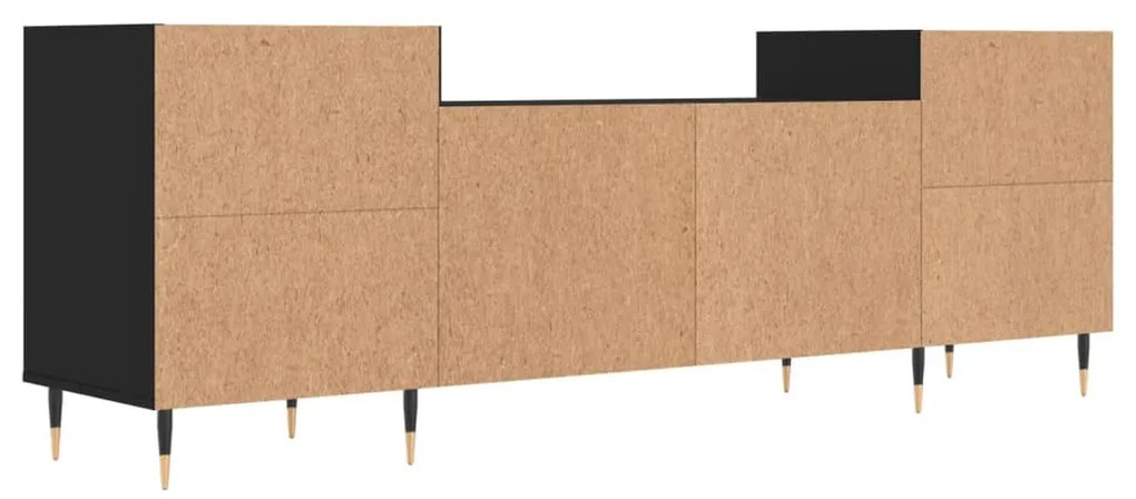 Mobile Porta TV Nero 160x35x55 cm in Legno Multistrato