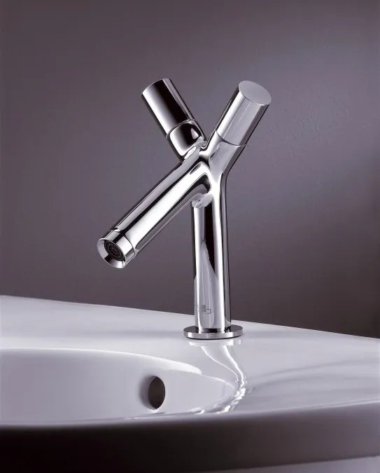 Gruppo lavabo Monoforo a due maniglie Cromo Hansgrohe Starck 10030000