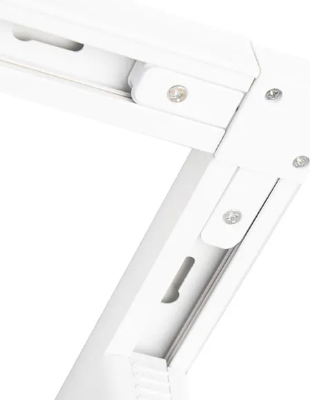 Sistema a binario moderno con 5 faretti monofase bianco - Jeany