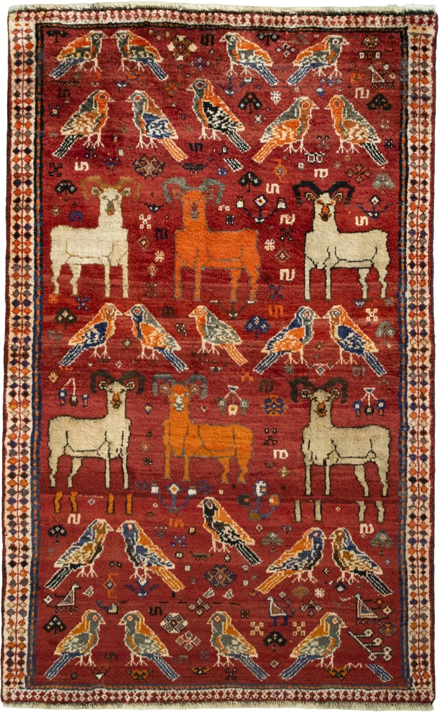 Gabbeh Tappeto persiano 110 x 170 Rosso (Iran) Annodato A Mano