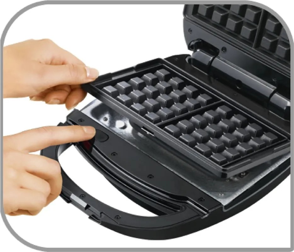 Sandwich maker in nero e argento Snack Time - Tefal