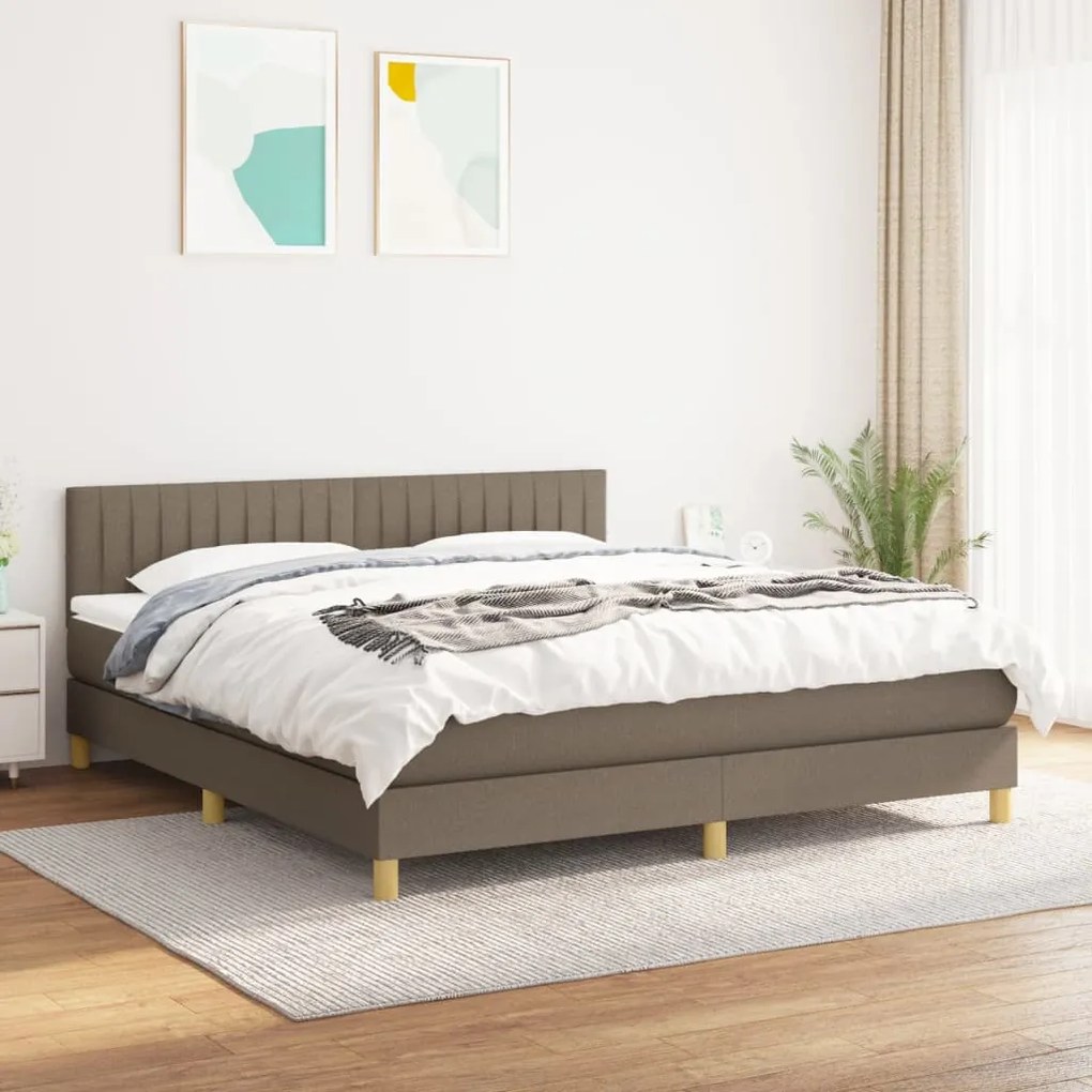 Giroletto A Molle Con Materasso Tortora 160x200 Cm İn Tessuto /
