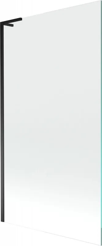 Mexen Next L paratia per vasca da bagno 1-anta 100 x 150 cm, trasparente, nero - 895-100-000-03-00-70
