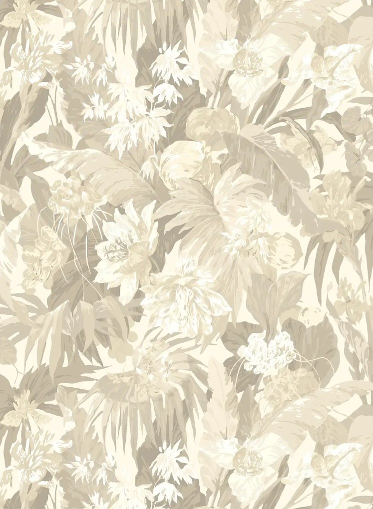 GP & J Baker Carta da parati Tropical Floral - Stone