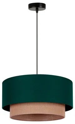 Duolla - Lampadario a sospensione con filo BOHO 1xE27/15W/230V diametro 45 cm verde/marrone