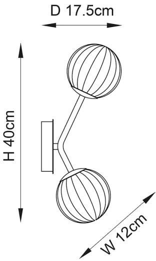 Endon 96691 - Applique da parete NORTHWEST 2xG9/3W/230V dorata