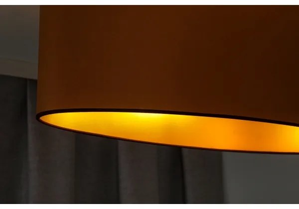 Duolla - Lampadario a plafone OVAL VEGAN 1xE27/15W/230V marrone