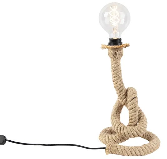 Lampada da tavolo rustica in corda - Ropa