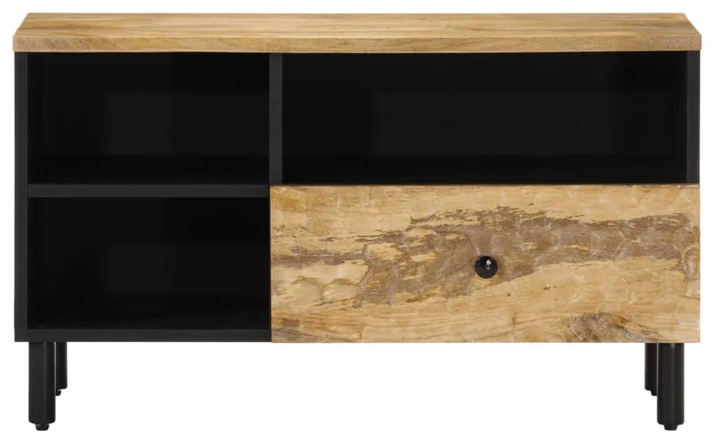 Mobile porta tv 80x33x46 cm in legno massello di mango