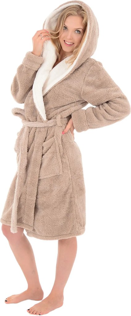 Accappatoio da donna Jordan Beige / Ekru rozm.M