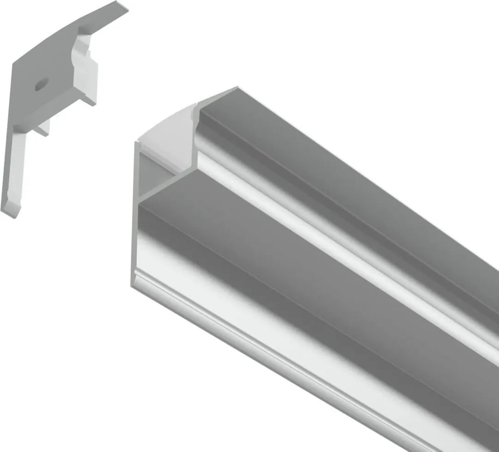 Profilo in Alluminio Angolare da Incasso per Cartongesso da 1m e 2m Variante Lunghezza 1 Metro