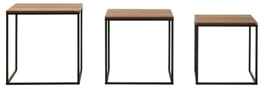 SET 3x Tavolino marrone