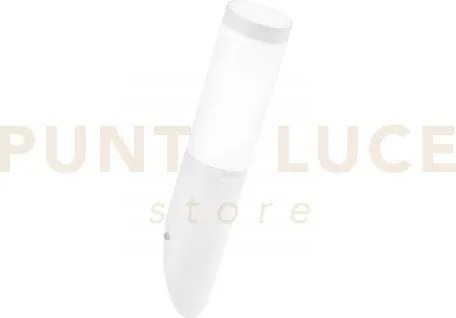 Applique tokyo bianca 1 luce attacco e27 ip44 7,6x37,6cm in acciaio...