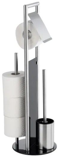 WENKO 24981800 - Set WC RAVINA 20x70 cm acciaio inossidabile/argento