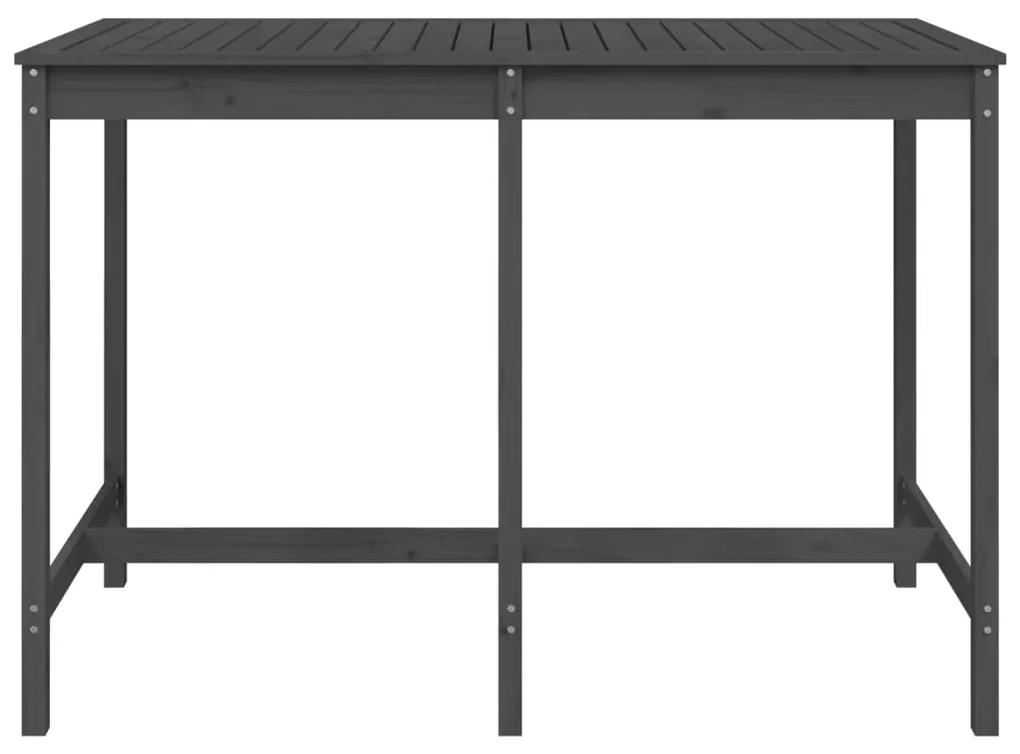 Tavolo da giardino grigio 159,5x82,5x110 cm legno massello pino