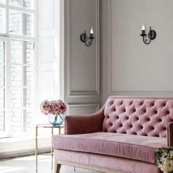 Applique DONATO 1xE14/40W/230V nero