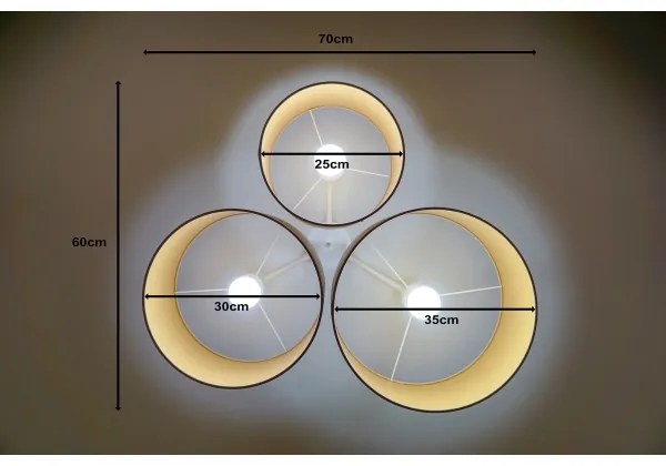 Duolla - Plafoniera ROLLER TRIO 3xE27/60W/230V marrone