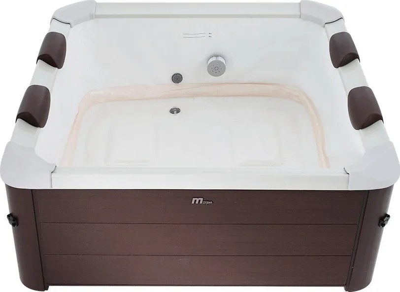 Vasca Idromassaggio da Esterno Spa Riscaldata 160x160x65 cm 6 Posti Wi-Fi Tribeca Smart...