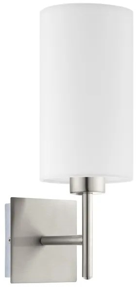 Eglo - Lampada da parete LED TUNJA 1xE27/60W/230V cromo opaco/bianco
