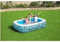 Bestway Piscina Gonfiabile per Bambini Blu 229x152x56 cm