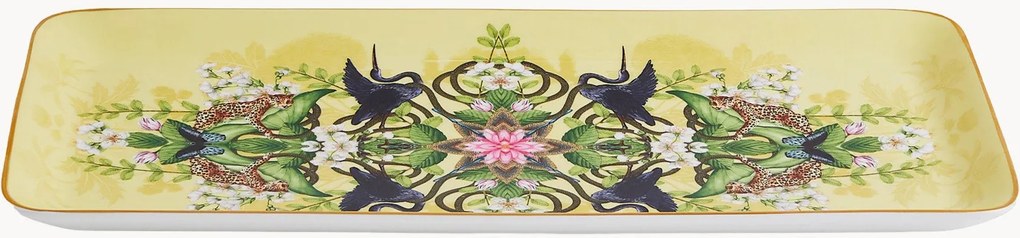 Vassoio rettangolare in Fine Bone China Wonderlust Waterlily