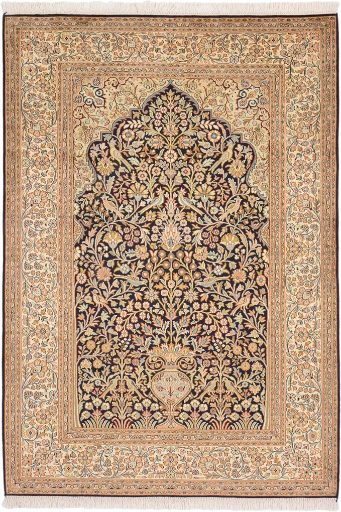 Cashmere Silk Tappeto orientale 180x130 (Indian) Annodato A Mano