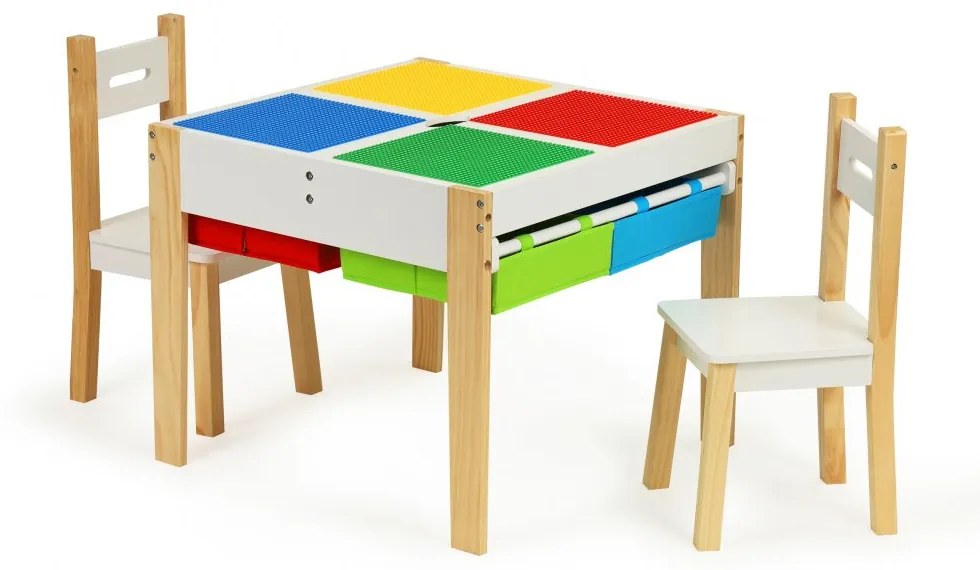 Set di tavolo e sedie per bambini colorati