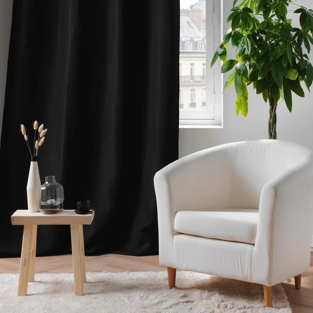 Tenda termoisolante nera in microfibra 135x260 cm Micropolar – douceur d'intérieur