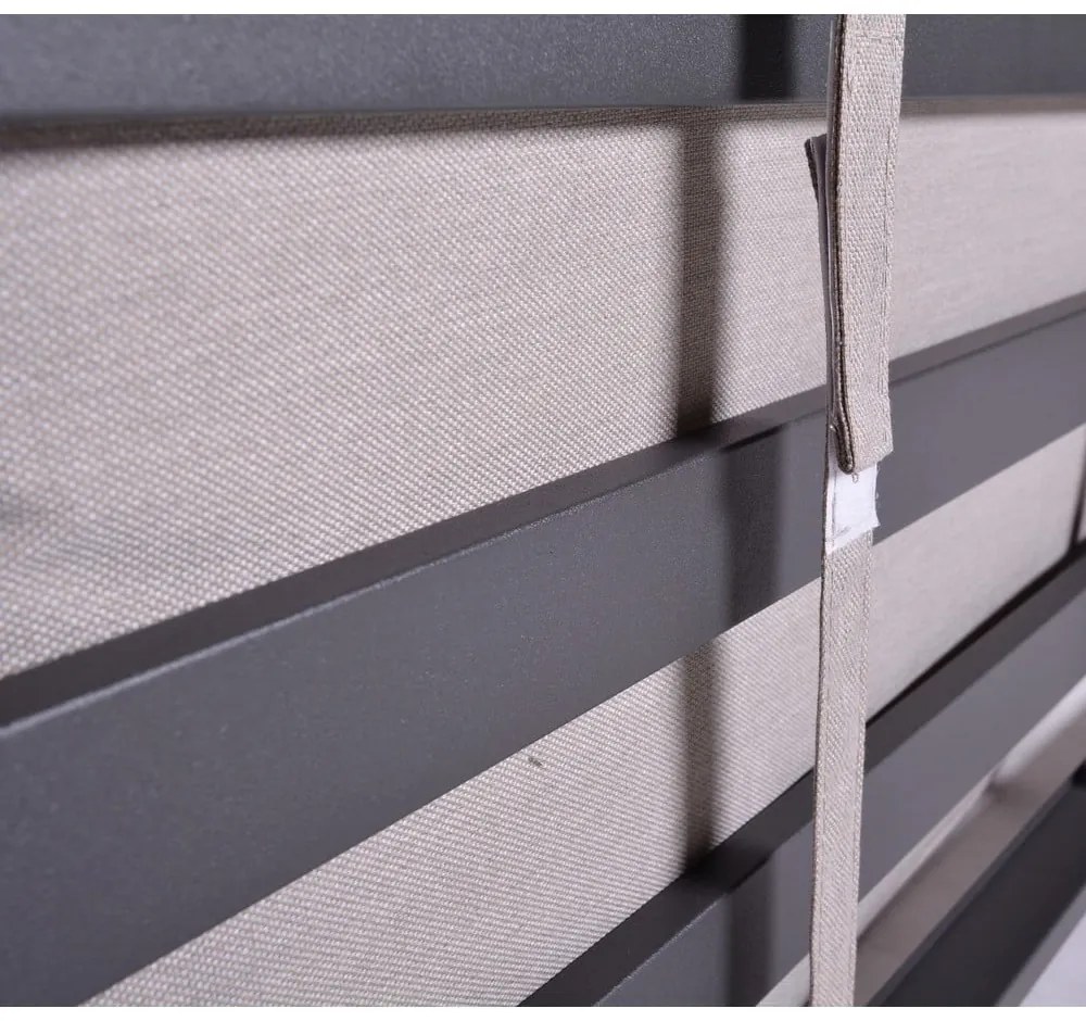 Set da giardino grigio/beige in metallo per 8 persone Portland – Rojaplast