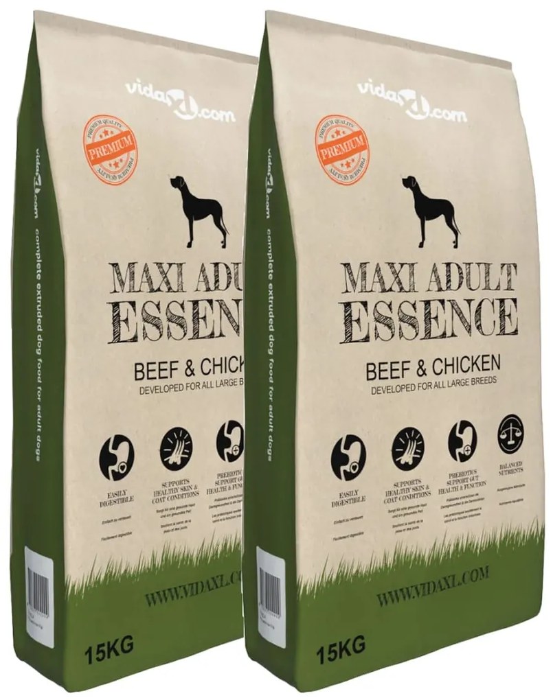Cibo Premium Cani Maxi Adult Essence Beef & Chicken 2 Pz 30kg /