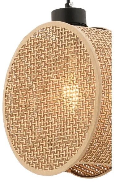 Lampadario a sospensione con cavo DRUM 1xE27/60W/230V marrone