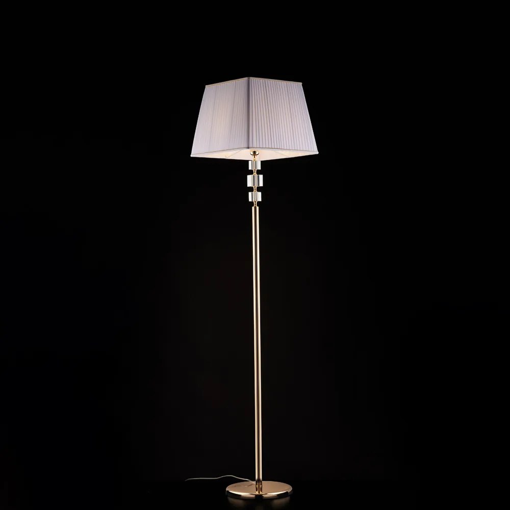 Bonetti Illumina Piantana in oro e cristallo 1 luce con paralume dm.45