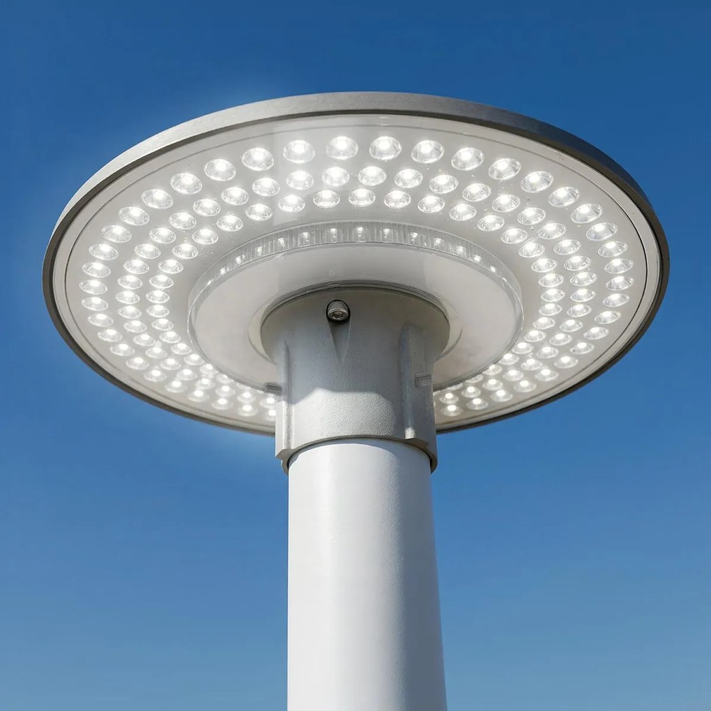 Lampione LED Circolare Grigio 30W 50W 70W IP65 CCT Bianco Variabile Colore Bianco Variabile CCT