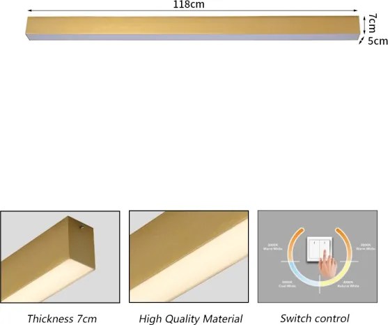 Brilagi - Plafoniera LED da bagno SLEEKLINE LED/40W/230V dorata IP44