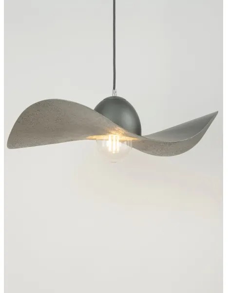 Lampadario a sospensione con filo KAPELLO 1xE27/60W/230V diametro 55 cm grigio/argento