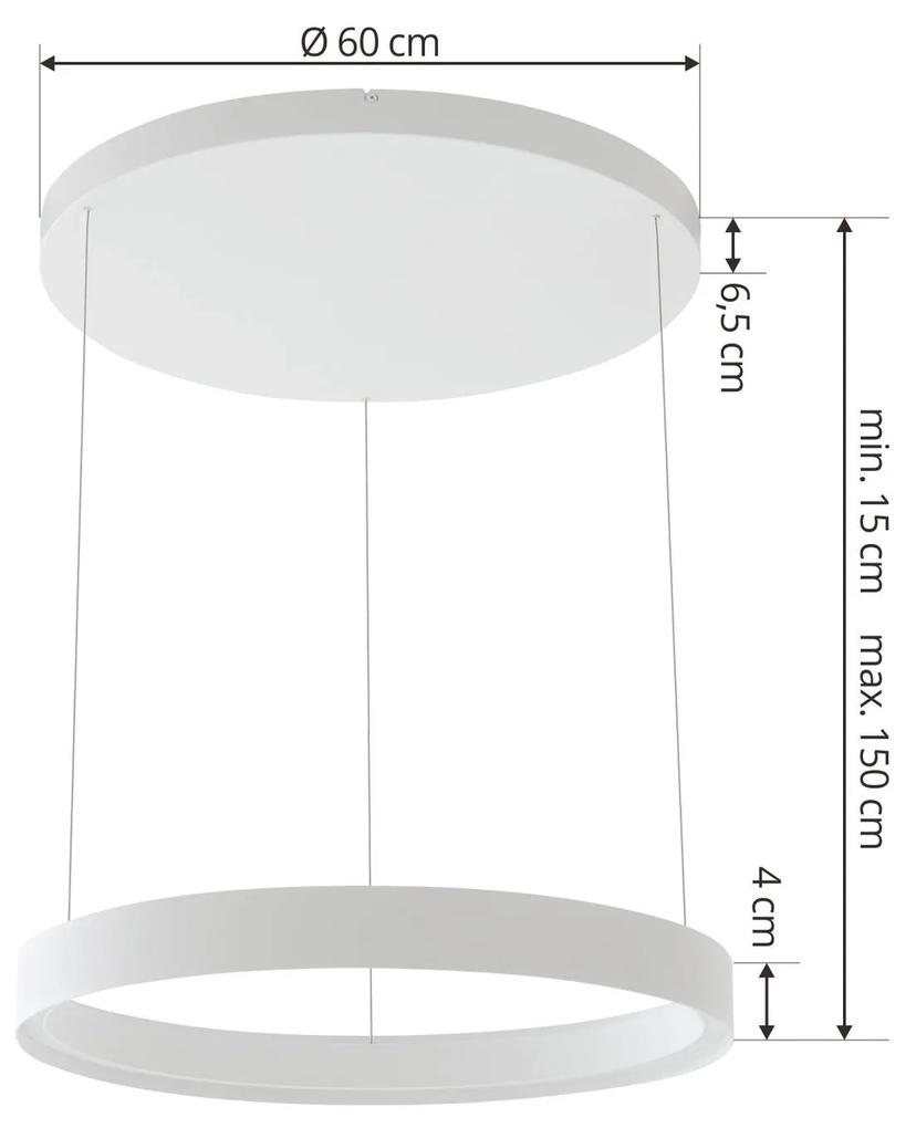 Lucande Philine LED a sospensione Ø 60 cm bianco