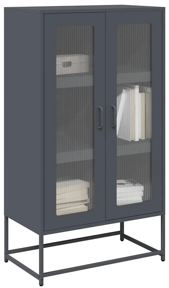 Credenza Antracite 68x39x123 Cm Acciaio /
