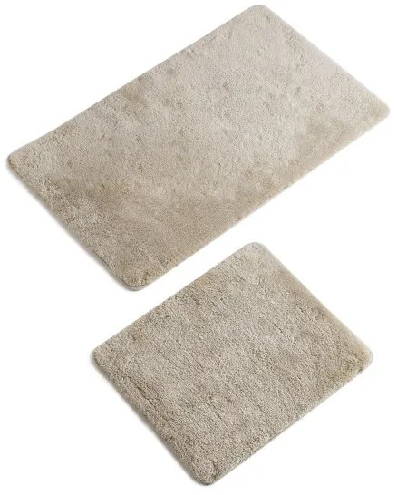 SET 2x Tappeto bagno 60x100 cm beige