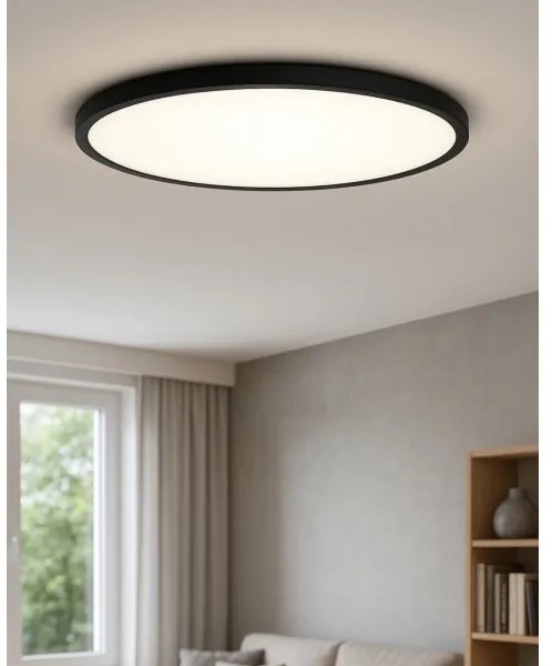 Plafoniera a LED LED/40W/230V 3000/4000/6500K Ø 50 cm nera