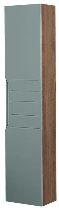 Colonna da bagno sospesa 30x150 cm Amalfi verde salvia con ripiani