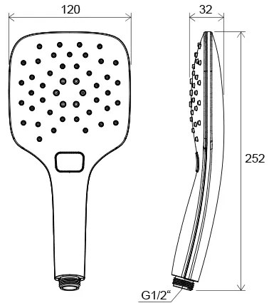 Ravak X07P348 - Doccetta a mano con pulsante, finitura cromo lucido