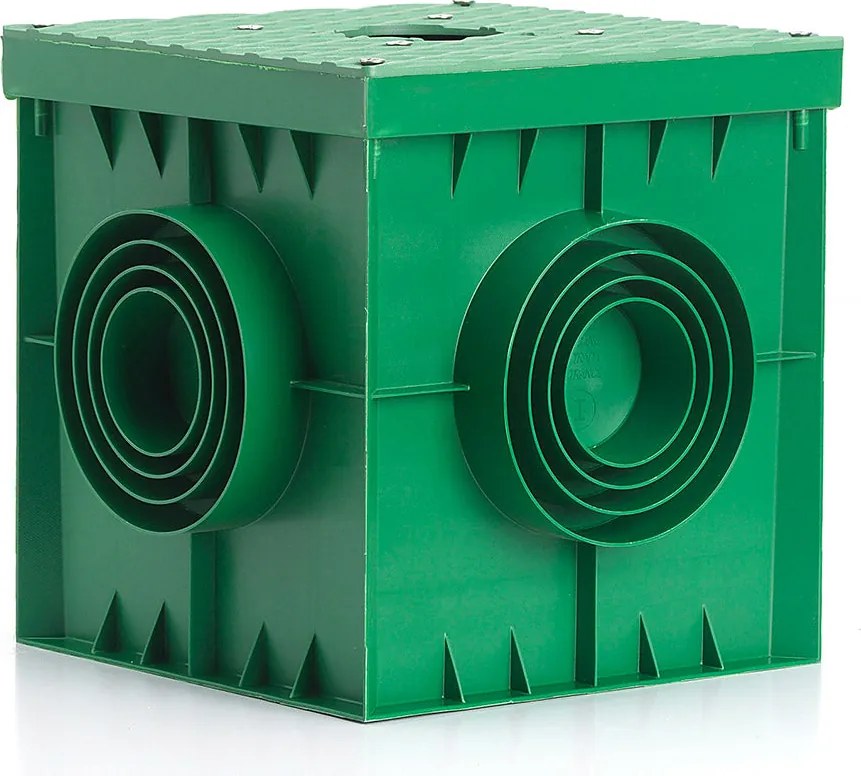 Pozzetto per Fontana da Giardino 25x25x25 cm in PVC Belfer 42/POZ Verde Erba...