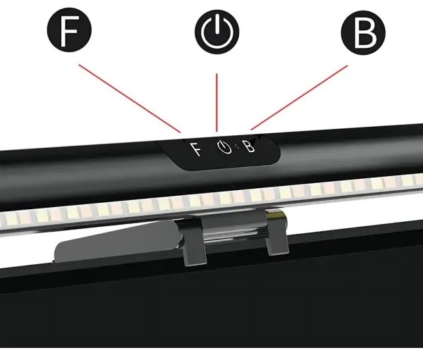 Illuminazione touch dimmerabile LED per monitor 42 cm 5W 5V 3000-6000K nera