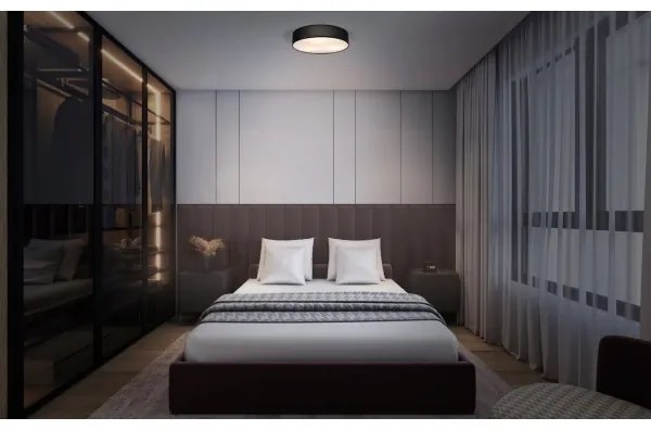 Osram - Plafoniera ORBIS PARIS 3xE27/25W/230V Ø 48 cm nero