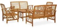 Set Divani da Giardino 5 pz in Legno Massello di Acacia cod mxl 44987